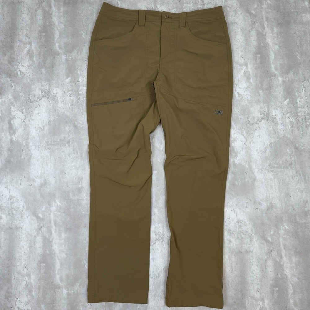 Outdoor Research Pants Men 36x32 Brown Voodoo Softshell Hiking Climbing Trekking